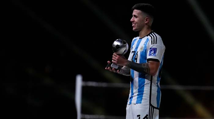 Enzo Fernandez won the best young player at the World Cup.